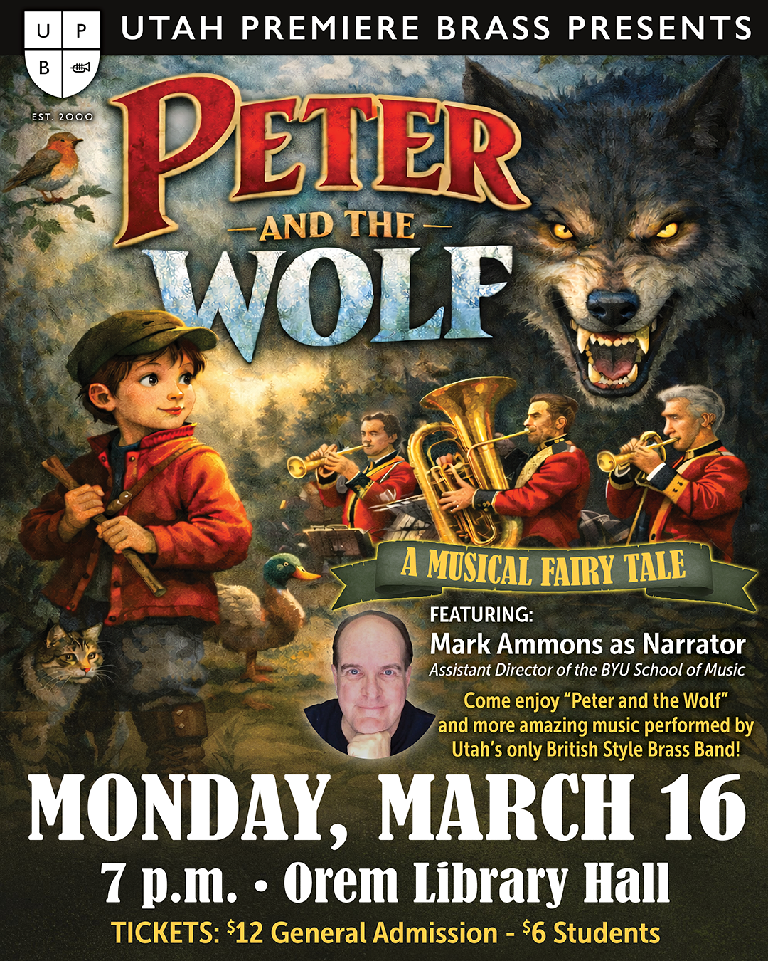 Peter and the Wolf concert poster